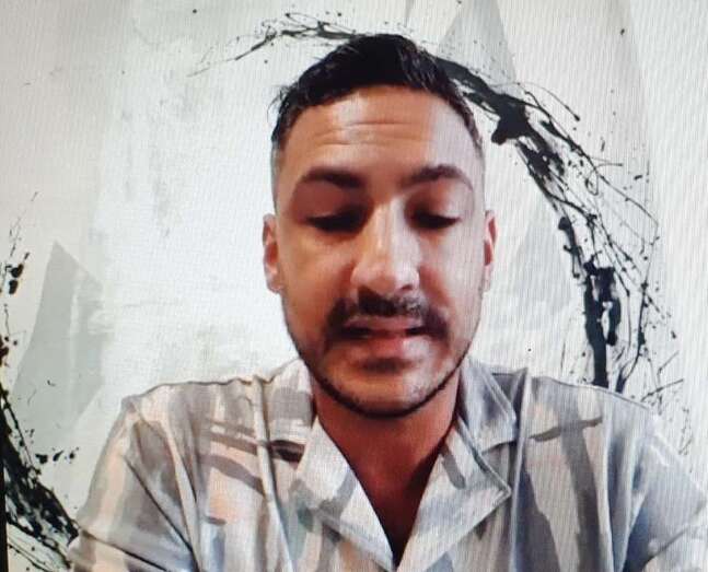 Momento de la intervención de Afonso en la sesión telemática de este jueves del Pleno de Telde/TA.